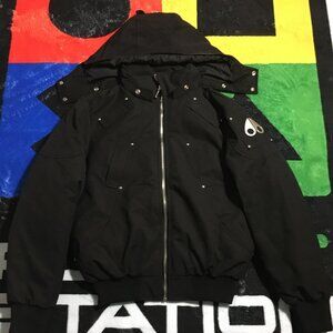 Moose Knuckles Black Hooded Jacket